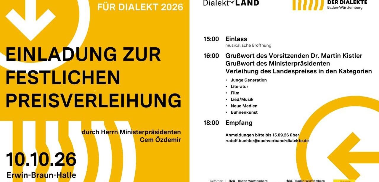 Landesdialektpreis würdigt lebendige Sprachkunst in sechs vielfältigen Sparten (Foto: DDDBW e.V.)